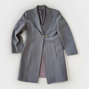 Surabaya Paris Mid Length Gray Blazer Size 2 Paris Designer VTG